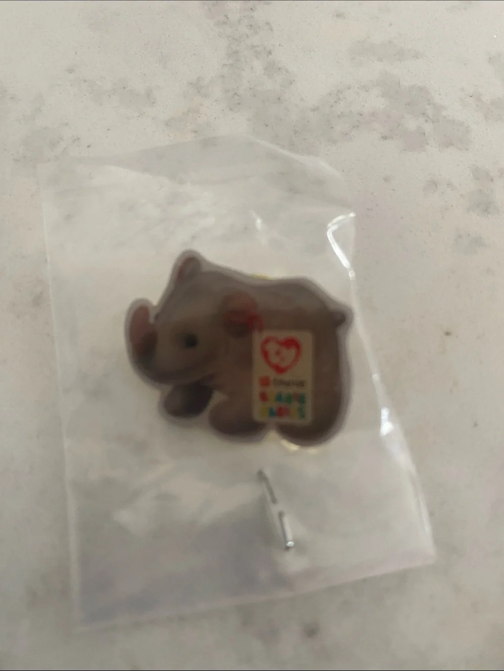 Vintage Beanie Baby Rhino Pin